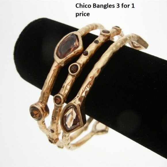 Chico Jewelry - Chico Bracelet 3 Bracelet Hammered brushed gold NW